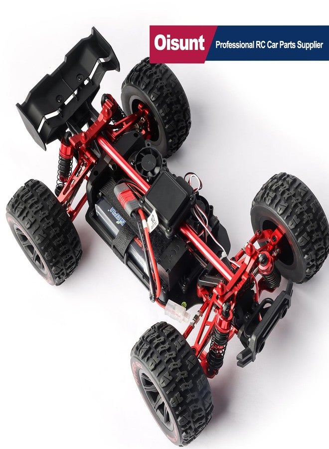 Oisunt 21/PCS Metal Repalcement Part Kit for Hyper Go H14BM, 14209, 14210 1/14th RC Car Upgrades, Spare Aluminium Accessory Full Set with Screws(Red) - Image 2